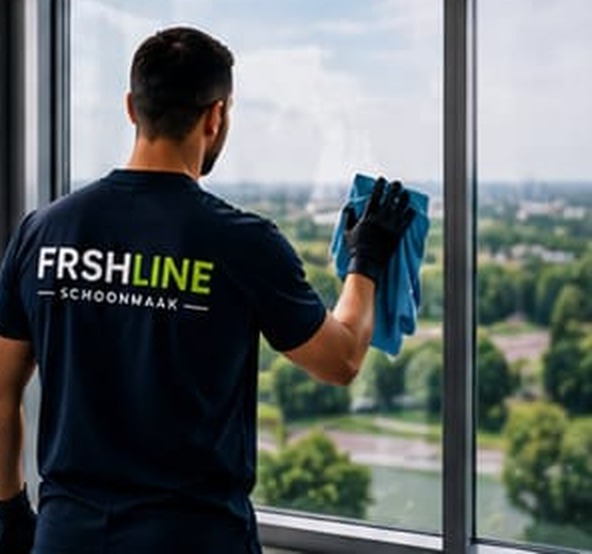 FRSHLINE Schoonmaak reinigt de ramen van een accommodatie